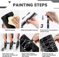 3Pcs Silver Liquid Mirror Chrome Markers, Permanent Reflective Metallic Chrome P