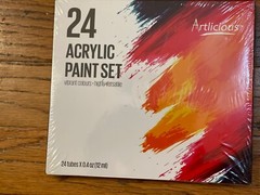 Acrylic Paint Set, 24 Vibrant Colors(12ml/0.4oz Tubes