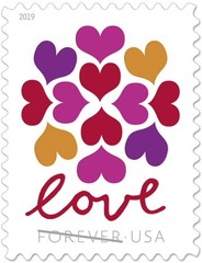 USPS Forever Stamps Love Hearts Blossom 100 5 Sheets Wedding Celebration Graduat
