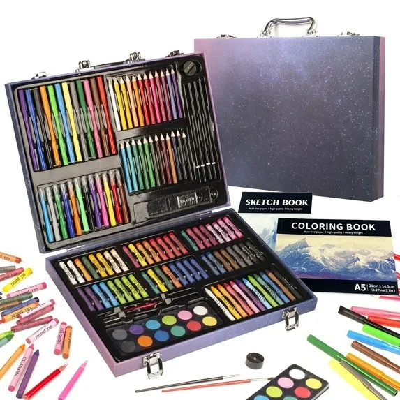 Adult Beginner Artists 138 Colored Pencils Zippered Tote Plein Air Convenience