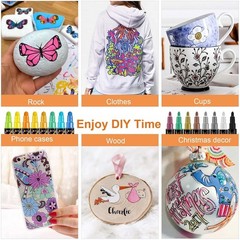 Dual Tip Acrylic Paint Pens – 36 Colors for Creative DIY Projects and Gifts