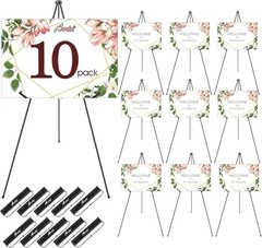63 “Easel Stand for Display, 10 Pack Portable Foldable Metal Easel, Easels 10P