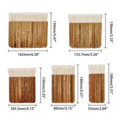 PH PandaHall 5 Size Hake Watercolor 2 / 3 / 4 / 5 / 6.3 Inch, Multicolor