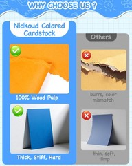 124 PCS Colored Cardstock 8.5″ x 11″, 50 Assorted Colors Construction Bulk fo…