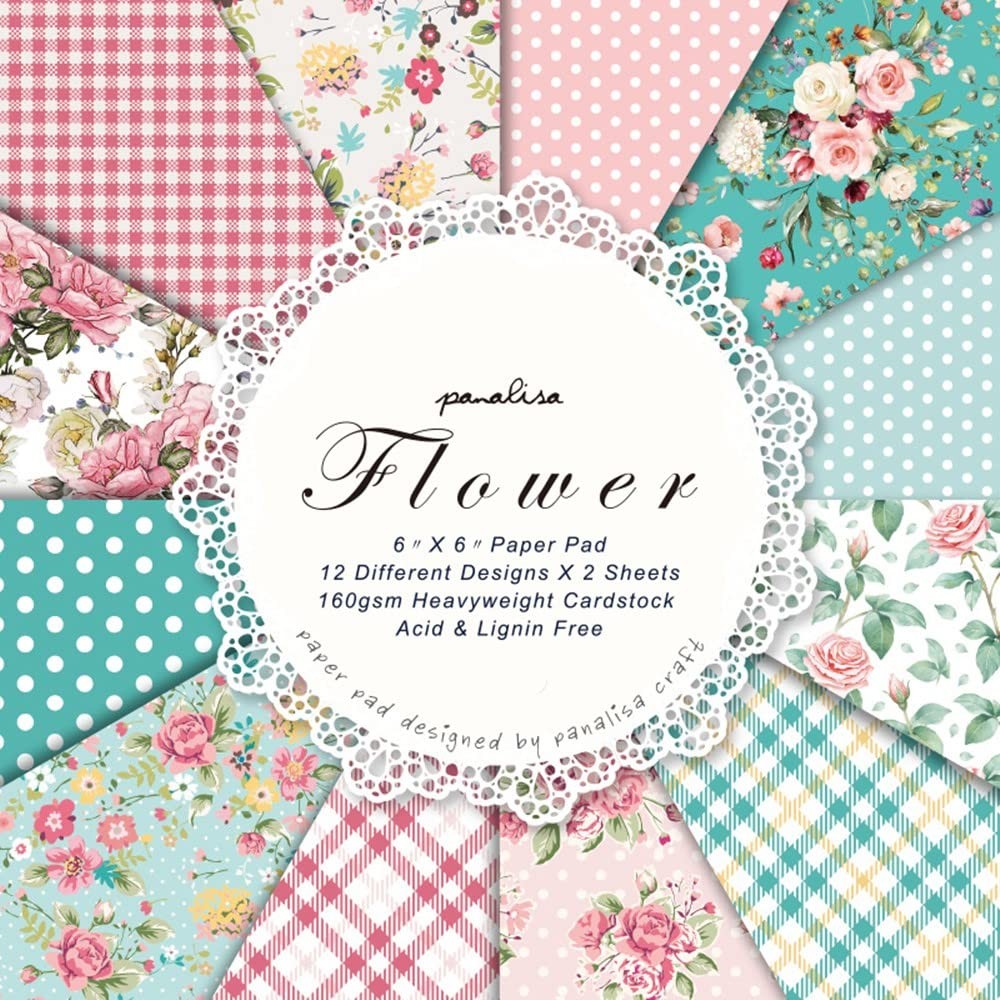 Scrapbook Paper Pack 6×6,Spring ,Vintage Scrapbooking 6-x-6-Inch