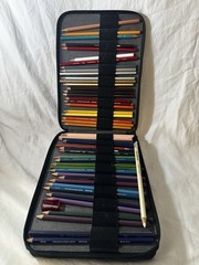 Prismacolor Premier Verithin Colored Pencils Large Mixed 150+ Lot Zip Case Art