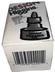1- Higgins Black #4415 India And Waterproof Drawing Ink (1 oz.) (New/See Photos)