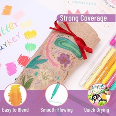 Smooth Grip Acrylic Paint Markers – 24 Colors for Easy Precision in Crafting