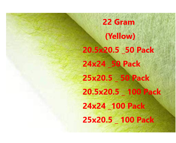 22G High-Removal Efficiency Paint Spray Booth Exhaust Filter Pads