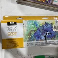 Royal & Langnickel Acrylic Art Ink primary colors 6 bottles permanent 30ml NIB