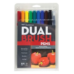 ABT Dual Brush Pen Set of 10, Primary