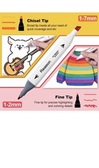 Alcohol Art Markers 80 Colors Fine & Chisel Dual Tip Marker Set Permanent Art