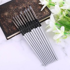 10 Pcs Long Handle Acrylic Painting Brush Long Handle Round Point Tips Pens Set