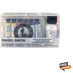 Watercolor Set 6 Tubes Mixing Guide 1oz Ground Plastic Carry Case