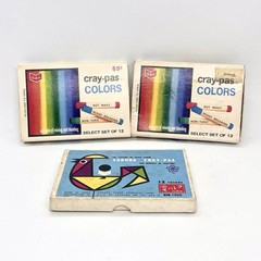Vintage Art Supply Lot Caran d’Ache Neocolor II Tin Sakura Cray-Pas Staedtler