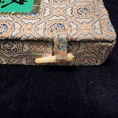 Vintage Chinese Calligraphy Brush Ink Stone Seal Set Box