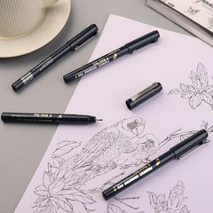 16 Pack Micro Fineliner Drawing Pens – Waterproof Black Ink, Assorted Tip Sizes