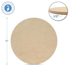 Wood Circles 12 inch 1/2 inch Thick, Unfinished Birch Sign Plaques | Woodpeckers