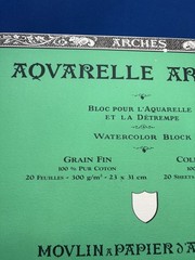 Arches Aquarelle Arches Watercolor Block Cold Press 9″ x 12″ White