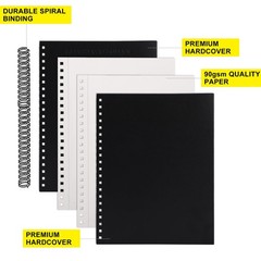 8.5x11inches Hardbound Sketch Book, Spiral Bound Sketch Pad, 80-Sheets 90gsm Inn