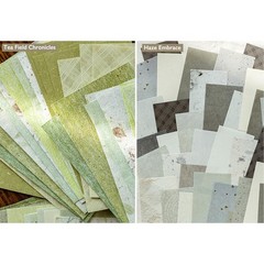 300 Pcs Scrapbook Paper Kit – 6 Pack Textured&Printed Decoupage Multicolor
