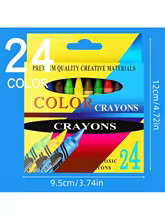 6/8/12/24Pcs Children’s Art Painting Colored Crayons, Oil Pastels, Children’s No