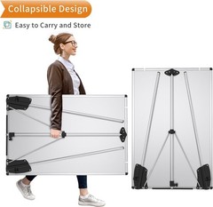 Portable Whiteboard Easel, 36×24 Inches, Height Adjustable