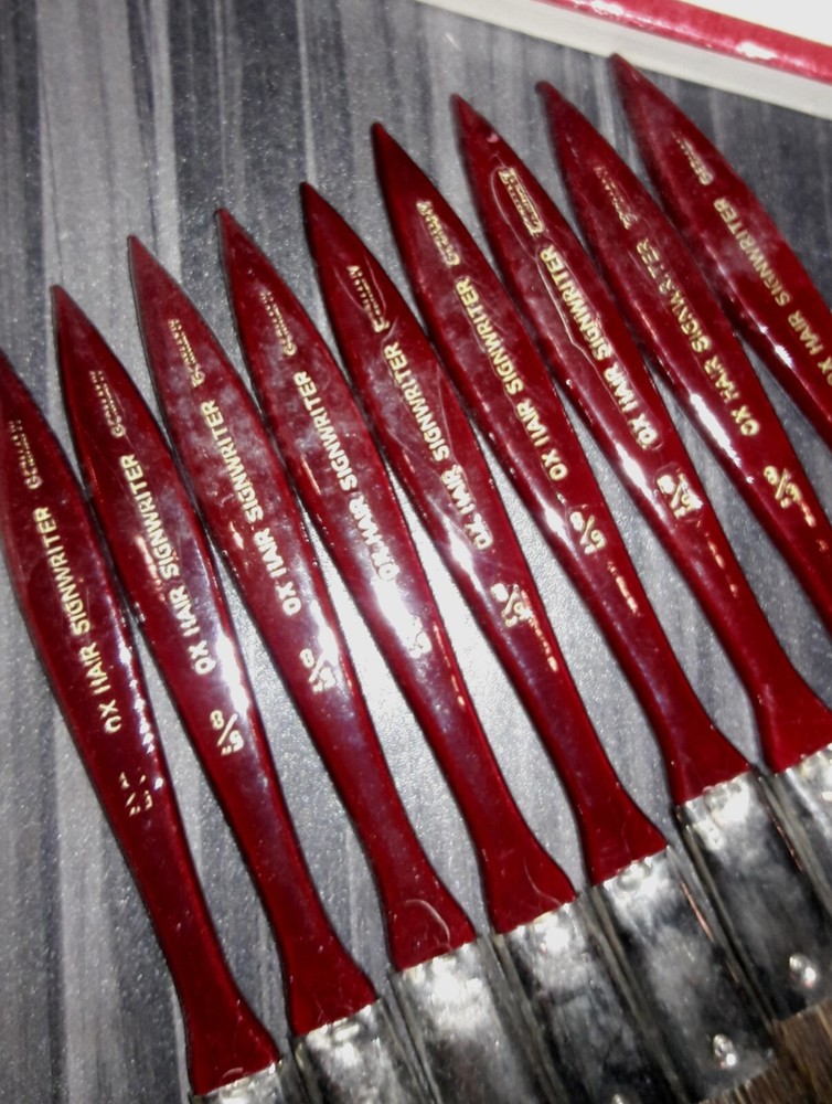 SOLO HORTON 2190 Ox Hair Sign Painting Brushes SIZE 5/8 NO LONGER MADE 9X