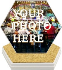Custom Your Photo Design Auto Coaster Set Ceramic Sandstone Holder personalized