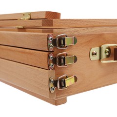 Adjustable Beech Wood Tabletop Easel with 3 Drawers & Storage