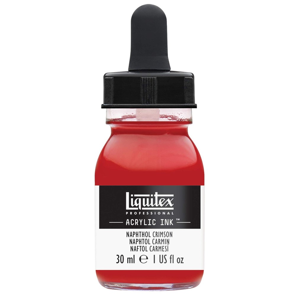 Professional Acrylic Ink 1-oz 30ml Jar Naphthol Crimson
