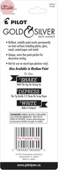 Metallic Permanent Paint Markers, 1 Each Gold & Silver, Extra Fine Point, Set of