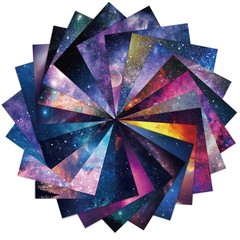 48pcs Galaxy Scrapbook Paper 12’’ x 12.99 inches x inches,