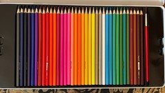 Watercolor Pencil Set by Magicfly: 72 pencils, 2 brushes, metal case & sharpener