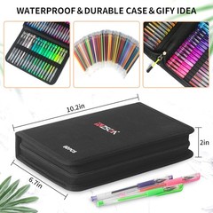 120 Pack Glitter Gel Pens Set 60 Colors with 60 Refills for Adult Coloring Books