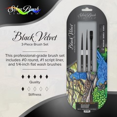 WC-3208S Black Velvet Variety Set, Professional Premium Artist Paintbrushes f…