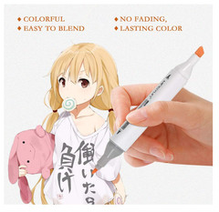 36 Colors Skin Color Markers Dual Tip Marker Pen Alcohol Based Marker w/case New