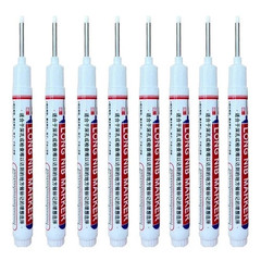 8Pcs/Set 20Mm Deep Hole Long Nib Head Markers for Metal Perforating Pen
