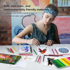 80 Colored Pencils, Soft Core Color Pencil Set for Adult Coloring Books Artist..
