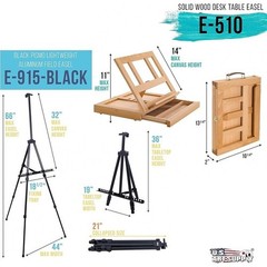 Ultimate 133pc Art Set W/ Easels Paintbrushes Canvases Drawing Supplies New