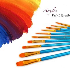Acrylic Paint Brushes Set, Easter Basket Stuffers, 20Pcs Round Pointed Tip Ar…