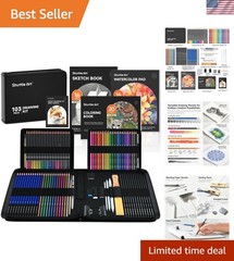Versatile 103-Piece Professional Art Supplies with Case for On-the-Go Creativity