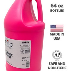 milo Fluorescent Pink Neon Acrylic 64 Ounce (Pack of 1),