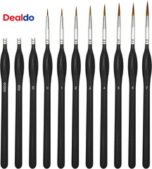 11PCS Fine Detail Paint Brushes Set, Miniature Painting Brushes Kit for Oil, Acr