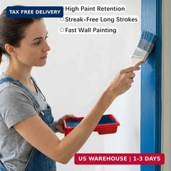 Wesquer 6 Pack Paint Brush Set – Flat & Angled Paint Brushes (1″, 1.5″, 2″, 2.5″