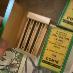 Vintage Mixed Charcoal Graphite Sticks Conte Speedball Nibs Lot