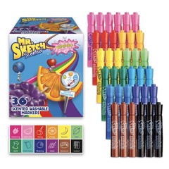 Scented Washable Markers, Chisel Tip Marker, Assorted Colors, 36 Count – Fun …