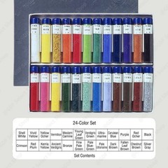 KISSHO Suihi Enogu Japanese Painting Pigment 24 Colors 15cc Bottle Set NEW Japan