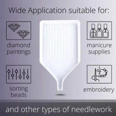 24PCS Diamond Art Painting Sorting Trays – 3.8×2.8 Inch Plastic White