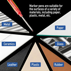 4Pcs Long Nib Deep Hole Marker Pen – 45Mm Extra-Length Tip for Precise Marking,